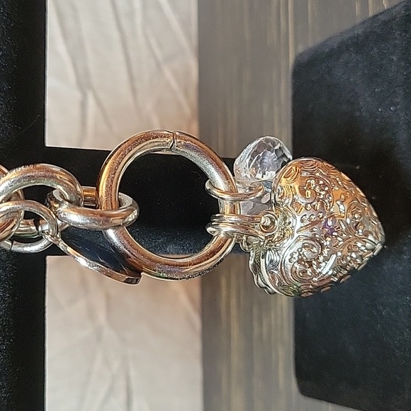 Key Chain Crystal & Silver Hearts Design Kathy Van Zeeland - Picture 2 of 6